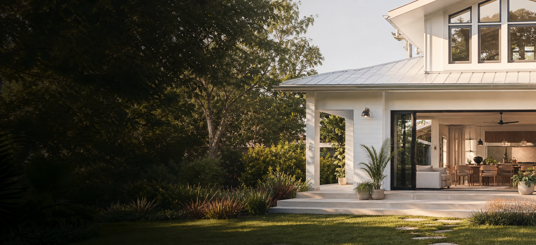 Concept image of a Brisbane home surrounded by greenery